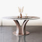 Modern Round Table Sintered Stone Dining Table with Turntable Clearhalo 'Dining Tables & Seating' 'Dining Tables' 'dining_table' 'furn' 'furn_dining_table' 'Furniture' 'Kitchen & Dining Furniture' 1200x1200_7cd9238b-24b6-4577-b33e-5023803c5bac