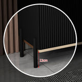 Server top nero in stile glam con porta e cassetto per soggiorno