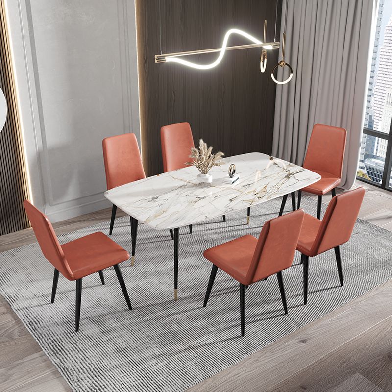 Contemporary Metal Dining Room Chairs Upholstered Linen Fabric Dining Chair for Home Use Clearhalo ' kitchen&dining_furn' 'Dining Chairs' 'Dining Tables & Seating' 'dining_chair' 'furn' 'furn_dining_chair' 'Furniture' 'furniture_dining_chair' 'Kitchen & Dining Furniture' 'kitchen' 1200x1200_7cd95753-8c0e-46e1-a8ab-97e1ef8318fb