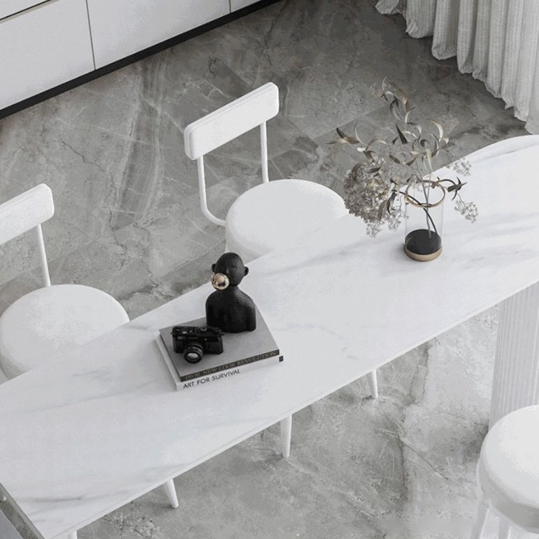 Stone Indoor Glam Bar Dining Table Iron Bistro Table with Double Pedestal Clearhalo 'Bar Furniture' 'Bar Tables' 'bar_tables' 'furn' 'furn_bar_tables' 'Furniture' 'furniture_bar_tables' 'Kitchen & Dining Furniture' 'kitchen&dining_furn' 'kitchen' 1200x1200_7cda7856-a458-434f-96de-fa7d7c10f80d