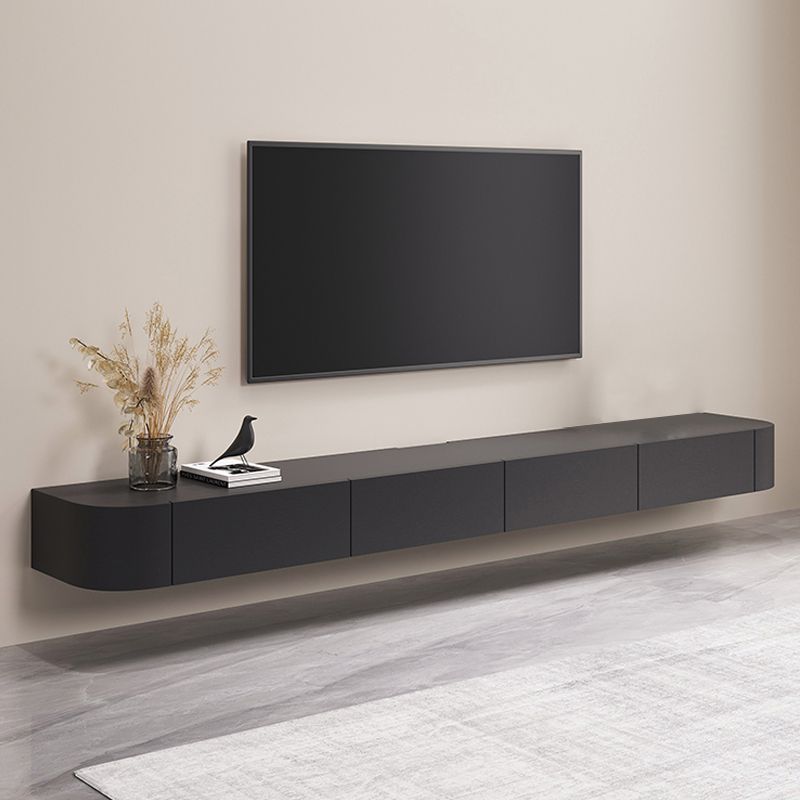 Modern Wall-mounted TV Media Stand 16" W Wood Black TV Stand with Drawers Clearhalo 'furn' 'furn_tv_stands_entertainment_centers' 'Furniture' 'Living Room Furniture' 'TV Stands & Entertainment Centers' 'TV Stands & Media Storage Furniture' 'tv_stands_entertainment_centers' 1200x1200_7cdb5a7b-ed4a-463c-8ca6-7de18210cf02