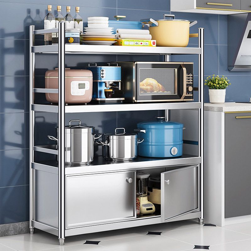 Mesa de preparación de acero inoxidable Carreto de cocina Carreting en plata