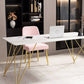 Kitchen Glam Style Dining Chairs Armless Chair with Metal Legs Clearhalo ' kitchen&dining_furn' 'Dining Chairs' 'Dining Tables & Seating' 'dining_chair' 'furn' 'furn_dining_chair' 'Furniture' 'furniture_dining_chair' 'Kitchen & Dining Furniture' 'kitchen' 1200x1200_7cdd7725-5cdb-473d-abf5-8f4ace4779c2