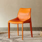 Leather Dining Chair Minimalist Design Arm Solid Back Dining Side Chair