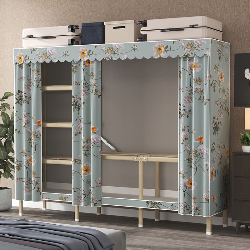 Hedendaagse stijl metalen garderobe doek staaf inbegrepen garderobe kast