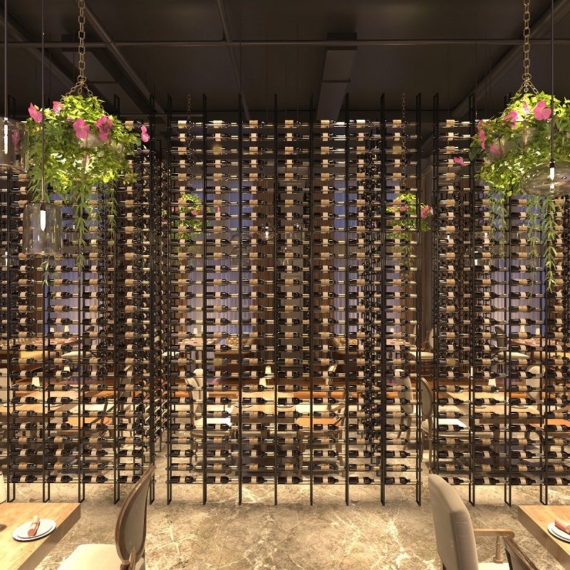 Porta di vino per vino in bottiglia per pavimenti per pavimenti industriali in nero