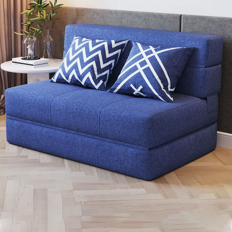 Contemporary Linen Armless Sofa Bed Slipcovered for Living Room