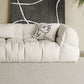 Contemporary White Button-tufted Sofa Tuxedo Arm Living Room Settee