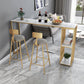 Modern Metal Rectangle Bistro Table Storage Double Pedestal Pub/Bar Table Clearhalo 'Bar Furniture' 'Bar Tables' 'bar_tables' 'furn' 'furn_bar_tables' 'Furniture' 'furniture_bar_tables' 'Kitchen & Dining Furniture' 'kitchen&dining_furn' 'kitchen' 1200x1200_7ce460d5-e8f7-4fe3-8281-b44db993ef43