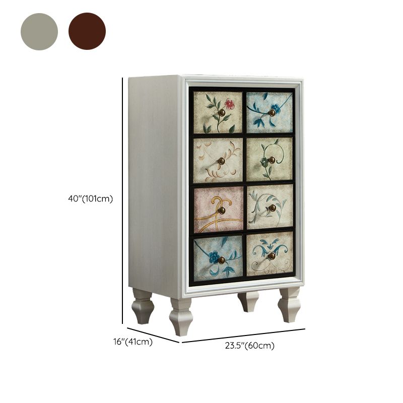 Cassettiera orizzontale in legno per camera da letto tradizionale con cassetti