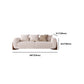 Sofá de lana blanco contemporáneo, cojines de brazo de esmoquin, sofá con almohadas