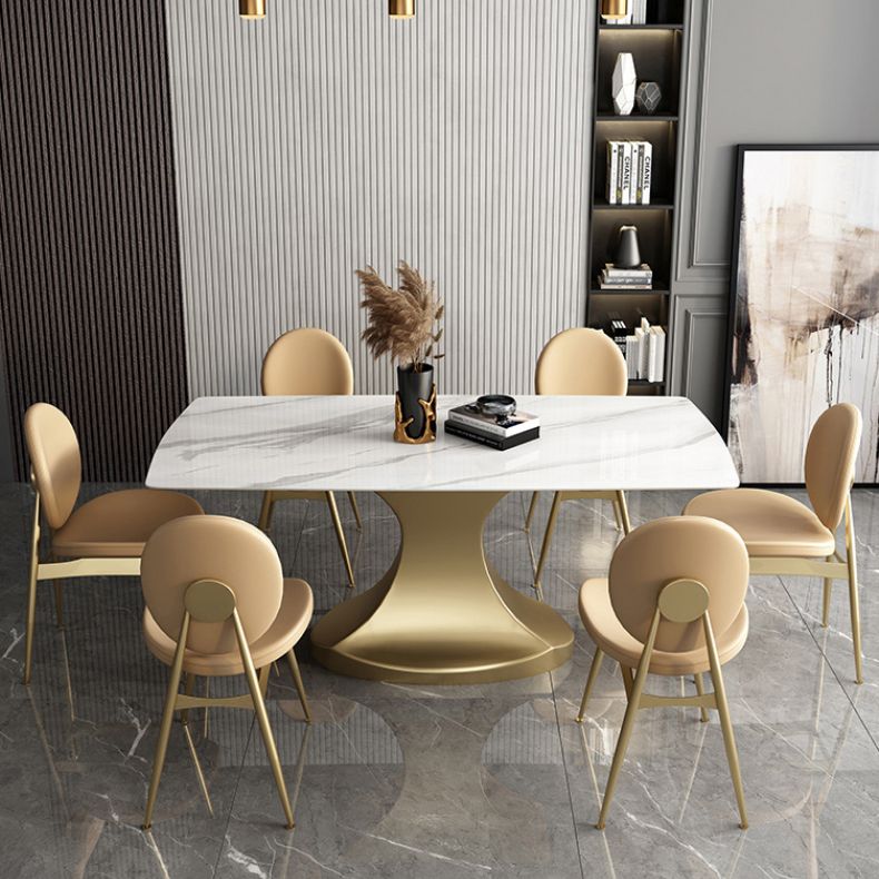 Minimalist Style Table Set with Rectangle Shape Table and Upholstered Chairs Clearhalo 'Dining Room Sets' 'Dining Tables & Seating' 'dining_room_set' 'furn' 'furn_dining_room_set' 'Furniture' 'furniture_dining_room_set' 'Kitchen & Dining Furniture' 'kitchen&dining_furn' 'kitchen' 1200x1200_7ce6f540-31cb-46a0-a381-8c3d9797df94