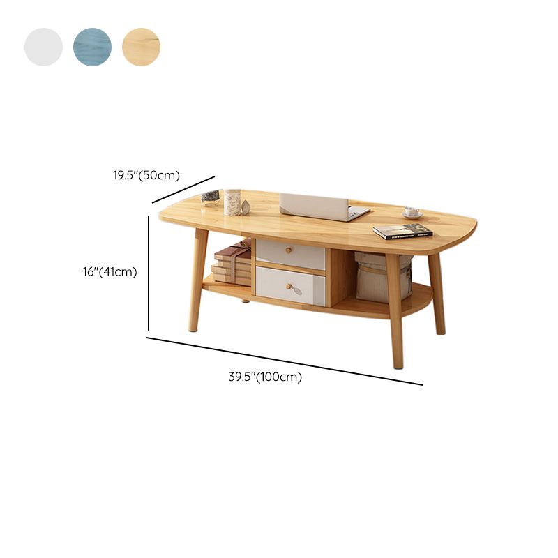 Country Farmhouse Coffee Table Folding Wooden Coffee Cocktail Table Clearhalo 'Coffee & Accent Tables' 'Coffee Tables' 'coffee_tables' 'furn' 'furn_coffee_tables' 'Furniture' 'Living Room Furniture' 1200x1200_7ce84204-7274-4f11-bcac-90ffeab243b1