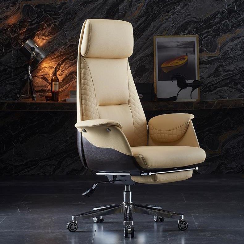 High Back Executive Swivel Office Chair Chrome Metal Frame Modern Ergonomic Task Chair Clearhalo 'furn' 'furn_office_chair' 'Furniture' 'furniture_office_chair' 'Office Chairs' 'Office Furniture' 'office_chair' 1200x1200_7ce907be-d89b-4e5a-962c-c3d37a8f28a3