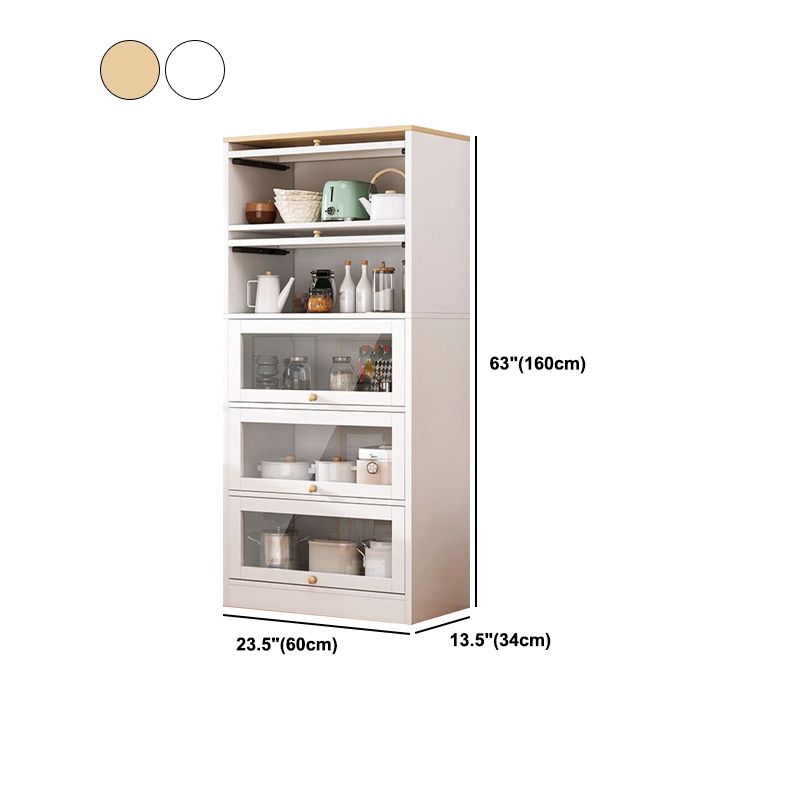 Server da pranzo in legno con porte di vetro moderno server buffet per cucina
