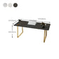 Glam 29.53-inch Tall Writing Desk 1-plank Stone Office Desk met slee-basis
