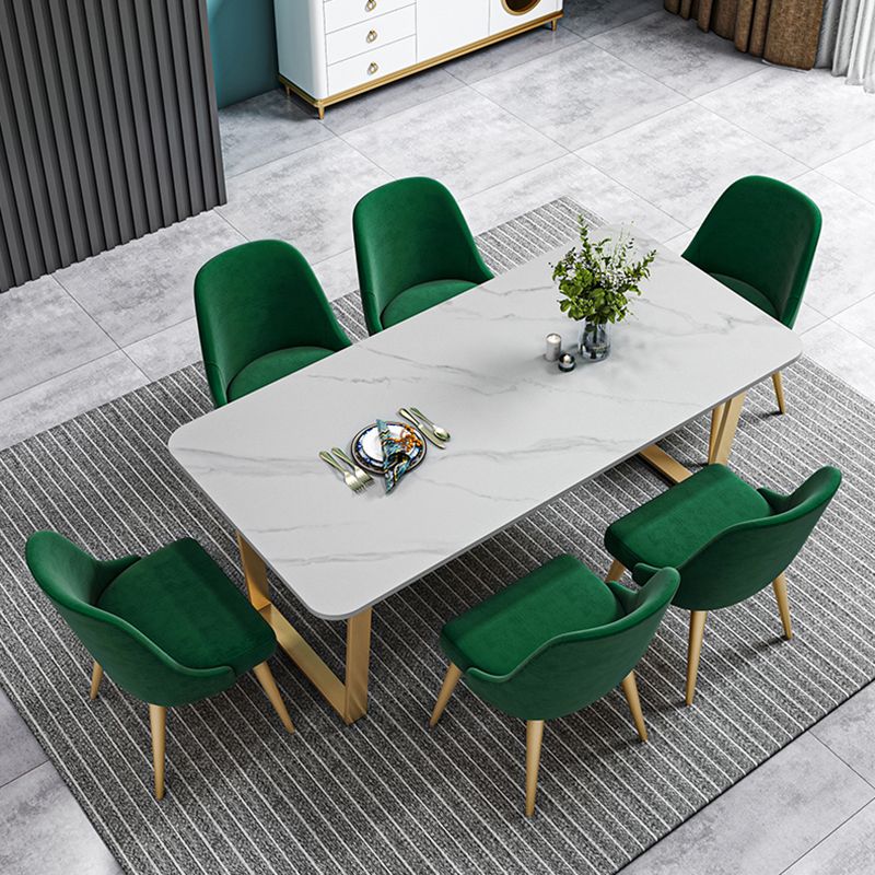 Metal Traditional Luxury Rectangle Table Sintered Stone Table with Sled Clearhalo ' dining_table' 'Dining Tables & Seating' 'Dining Tables' 'furn' 'furn_dining_table' 'Furniture' 'furniture_dining_table' 'Kitchen & Dining Furniture' 'kitchen&dining_furn' 'kitchen' 'kitchen_dining_table' 1200x1200_7ceac42a-662b-48a8-9604-4c21ef472b9b