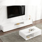 Support multimédia TV rectangulaire, meuble TV moderne avec étagères et tiroir