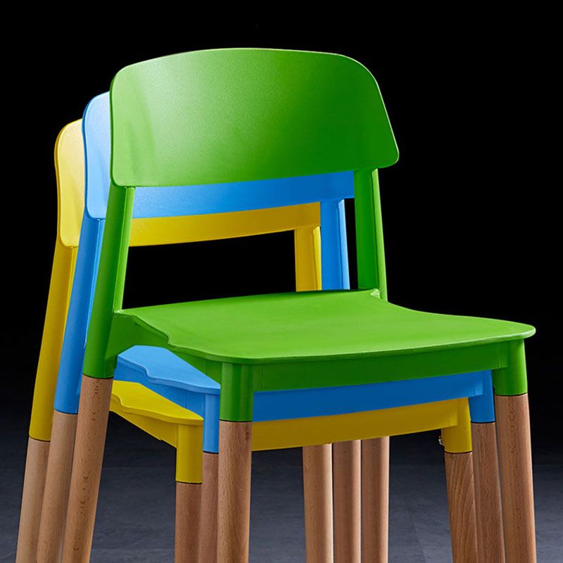 Scandinavian Design Open Back Dining Side Chairs Plastic Dining Armless Chair Clearhalo ' kitchen&dining_furn' 'Dining Chairs' 'Dining Tables & Seating' 'dining_chair' 'furn' 'furn_dining_chair' 'Furniture' 'furniture_dining_chair' 'Kitchen & Dining Furniture' 'kitchen' 1200x1200_7ceafb95-398f-4ddf-b1e3-45fdea4979da