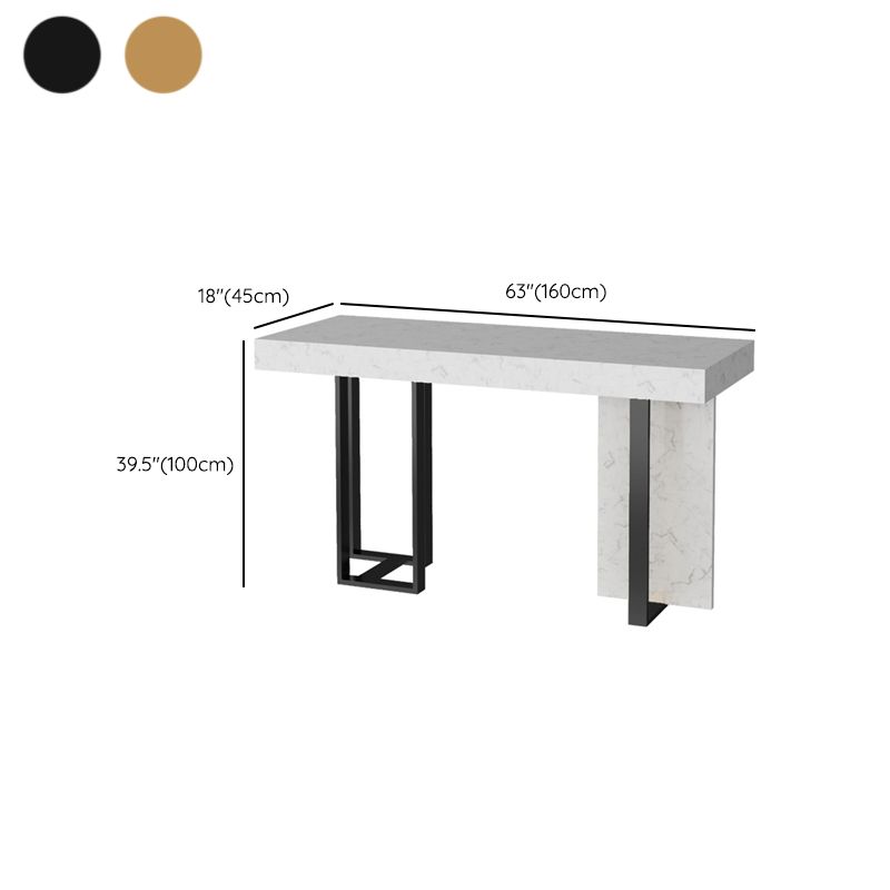 Modern Bar Table Set 1/2/5 Pcs Faux Marble Rectangular Bar Set for Indoor Clearhalo 'Bar Furniture' 'furn' 'furn_home_bar_bar_sets' 'Furniture' 'Home Bars & Bar Sets' 'home_bar_bar_sets' 'Kitchen & Dining Furniture' 1200x1200_7ceb2cc7-8158-4b58-89e5-4ccbe1b777b6