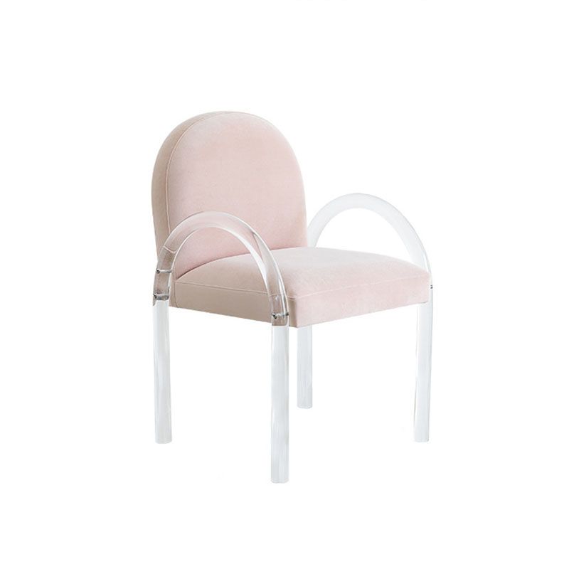 Velvet Matte Finish Dining Chair Designer Style Home Solid Back Arm Chair Clearhalo 'Dining Chairs' 'Dining Tables & Seating' 'dining_chair' 'furn' 'furn_dining_chair' 'Furniture' 'Kitchen & Dining Furniture' 1200x1200_7cecfabe-78f1-4f86-bd91-f4d2e1944697