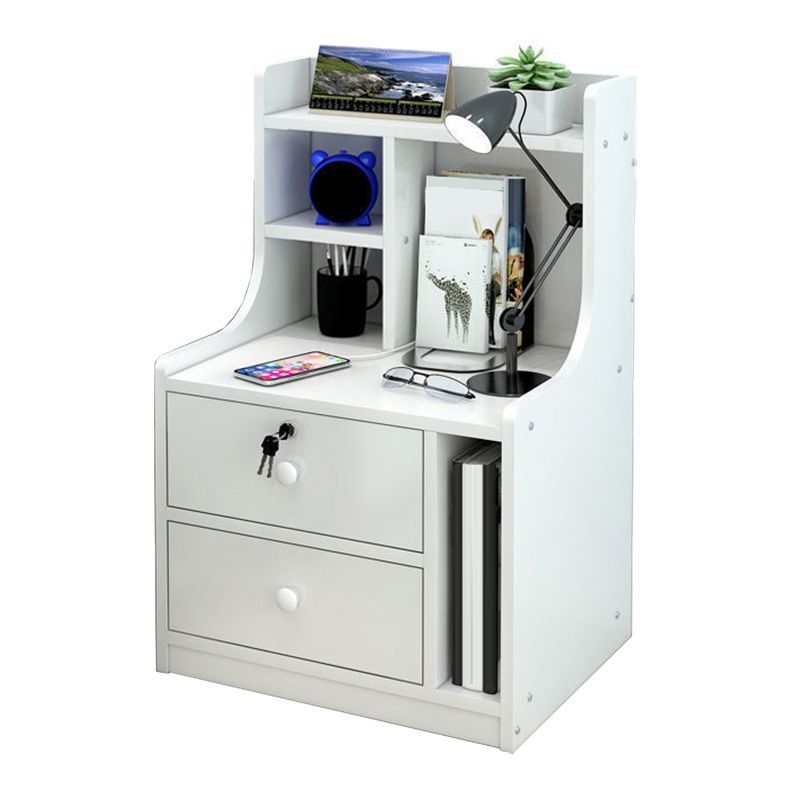 Table de nuit en bois Table de chevet minimaliste de style moderne avec tiroirs