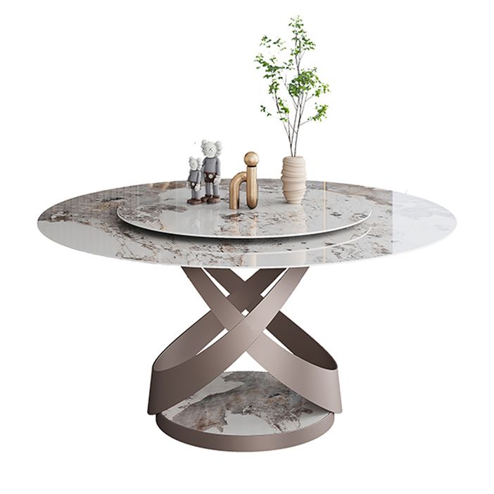 Modern Home Sintered Stone Table Round Pedestal Dining Table Clearhalo 'Dining Tables & Seating' 'Dining Tables' 'dining_table' 'furn' 'furn_dining_table' 'Furniture' 'furniture_dining_table' 'Kitchen & Dining Furniture' 1200x1200_7cf22b41-6aad-47ce-aee9-7019f7ce261e