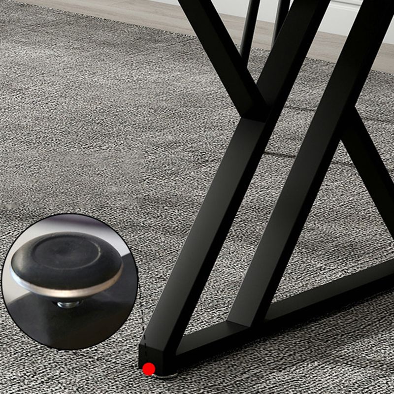 Industrieel rechthoekige kantoorbureau antieke afwerking gaming bureau met metalen benen