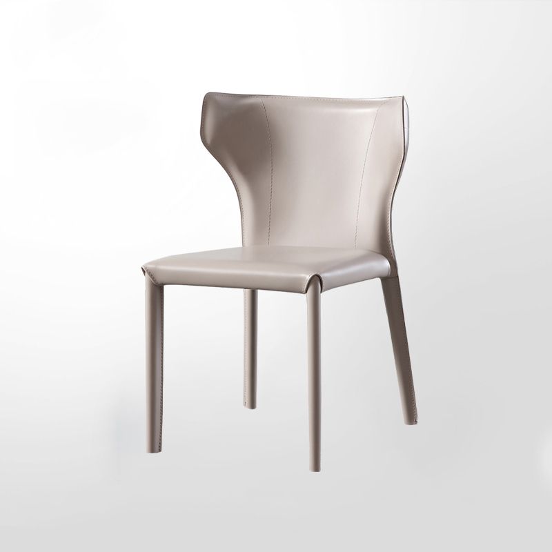 Faux Leather Modern Dining Room Chair Matte Finish Wingback Side Dining Chair Clearhalo ' kitchen&dining_furn' 'Dining Chairs' 'Dining Tables & Seating' 'dining_chair' 'furn' 'furn_dining_chair' 'Furniture' 'furniture_dining_chair' 'Kitchen & Dining Furniture' 'kitchen' 1200x1200_7cf4c280-87eb-4009-9af3-ef5edefe07db