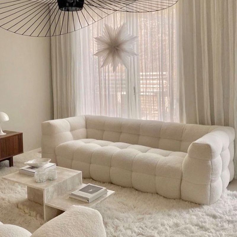 Biscuit Back Sofa Tuxedo Arm stoelen in Beige voor woonkamer