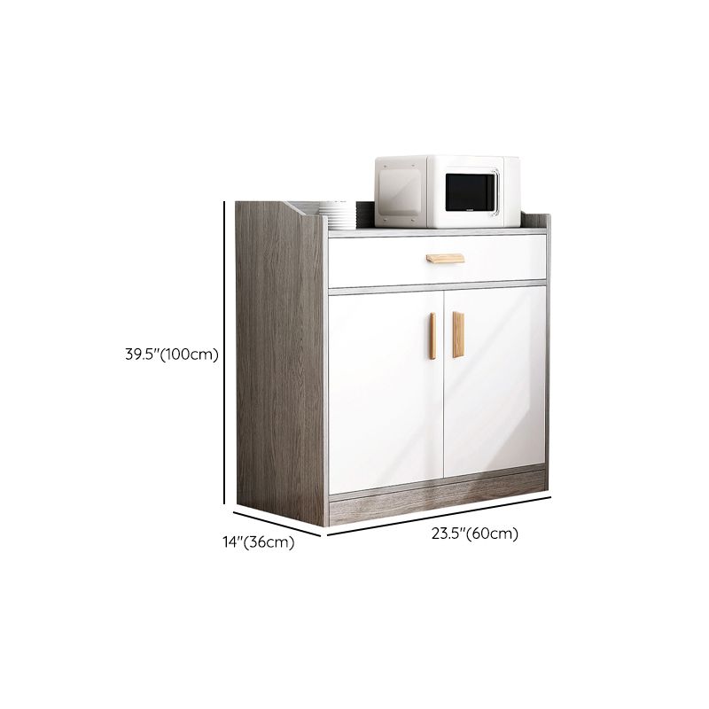 Server da pranzo in stile moderno ingegnerizzato in legno con cassetti e archiviazione