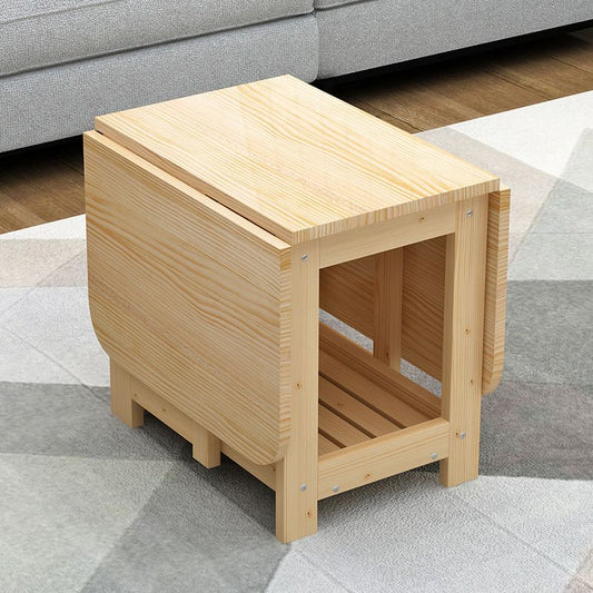 現代のナチュラル長方形のコーヒーテーブルシングル折りたたみカクテルテーブル