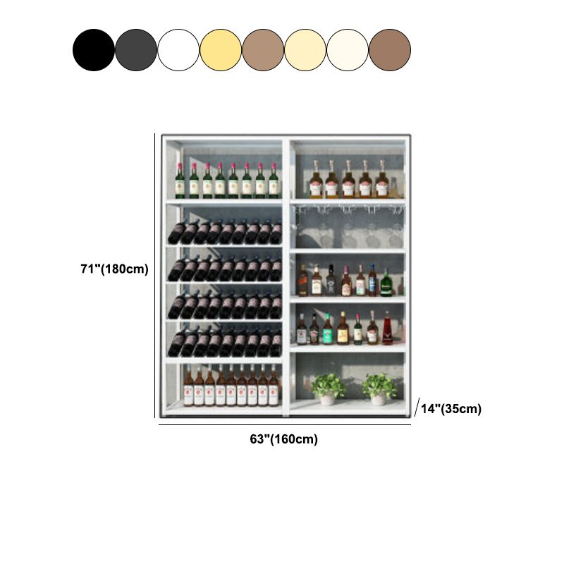 キッチン用のコンテンポラリーフロアワインボトルラックアイアンボトルホルダー