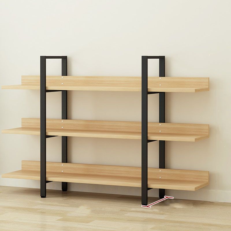 棚付きの現代的な金属と木製の本棚オープンシェルフ本棚