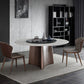 Contemporary Round Stone Standard Height Table Dining Table with Pedestal Base Clearhalo ' dining_table' 'Dining Tables & Seating' 'Dining Tables' 'furn' 'furn_dining_table' 'Furniture' 'furniture_dining_table' 'Kitchen & Dining Furniture' 'kitchen&dining_furn' 'kitchen' 'kitchen_dining_table' 1200x1200_7cf8a3bb-9bbb-467b-8638-06493bd1bfb3