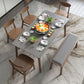 Sintered Stone Rectangle Dining Table Medieval Modern Table with Wooden 4 Legs Clearhalo 'Dining Tables & Seating' 'Dining Tables' 'dining_table' 'furn' 'furn_dining_table' 'Furniture' 'furniture_dining_table' 'Kitchen & Dining Furniture' 1200x1200_7cfa2354-e79d-4cda-abf1-c626d29cf444