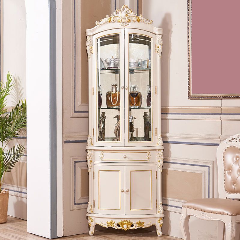 Tradizionale olio in rovere porta porte in vetro a buffet con porte