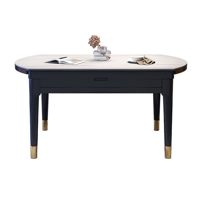 Contemporary Sintered Stone Standard Table Drop-Leaf Round Dining Table for Kitchen Clearhalo ' dining_table' 'Dining Tables & Seating' 'Dining Tables' 'furn' 'furn_dining_table' 'Furniture' 'furniture_dining_table' 'Kitchen & Dining Furniture' 'kitchen&dining_furn' 'kitchen' 'kitchen_dining_table' 1200x1200_7cfc7e8c-f806-4bfb-9d0b-c30ebcbb42a9