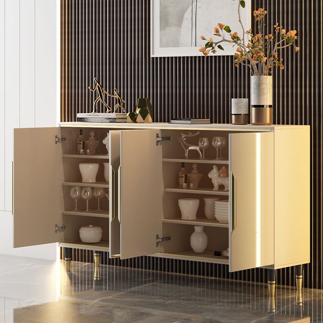 Sideboard Sideboard in stile glam beige con porte per soggiorno