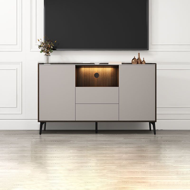 Mueble TV de piedra estilo moderno Mueble TV con 2 puertas y 2 cajones