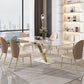 Glam Dining Table Set 1/2/5/7 Pcs Rectangle Dining Table with Upholstered Chairs Clearhalo 'Dining Room Sets' 'Dining Tables & Seating' 'dining_room_set' 'furn' 'furn_dining_room_set' 'Furniture' 'Kitchen & Dining Furniture' 1200x1200_7cfe7851-784f-4be6-9332-ee6694ea8721