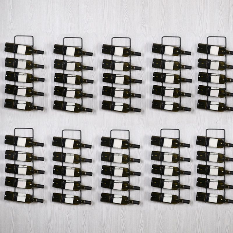 モダンメタルボトルワインラックホームウォールマウントワインボトルラック