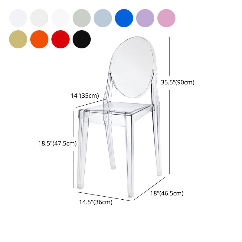 Modern Stackable Plastic Chair King Louis Back Side Chair for Dining Room Clearhalo 'Dining Chairs' 'Dining Tables & Seating' 'dining_chair' 'Furniture' 'furniture_dining_chair' 'Kitchen & Dining Furniture' 1200x1200_7cff0cf7-cf12-43e3-8d80-f80bd74ac49d