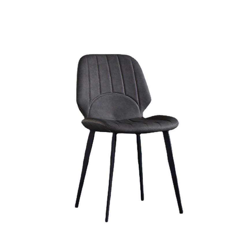 Chaise latéral de salle à manger industrielle chaise à manger en cuir pu