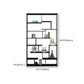 9.84"W Bookshelf Black Open Back Modern Style Bookcase for Home Office Clearhalo 'Bookcases' 'furn' 'furn_bookcases' 'Furniture' 'furniture_bookcases' 'Office Furniture' 1200x1200_7cff8020-ce6e-49c1-b9fb-2d223ca138ac