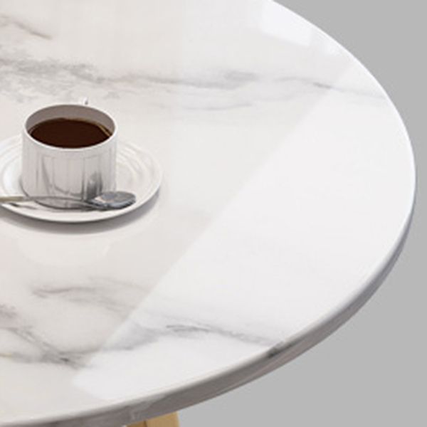 Tavolo da pranzo in acciaio contemporaneo in stile top in pietra rotondo tavolo da pranzo in acciaio