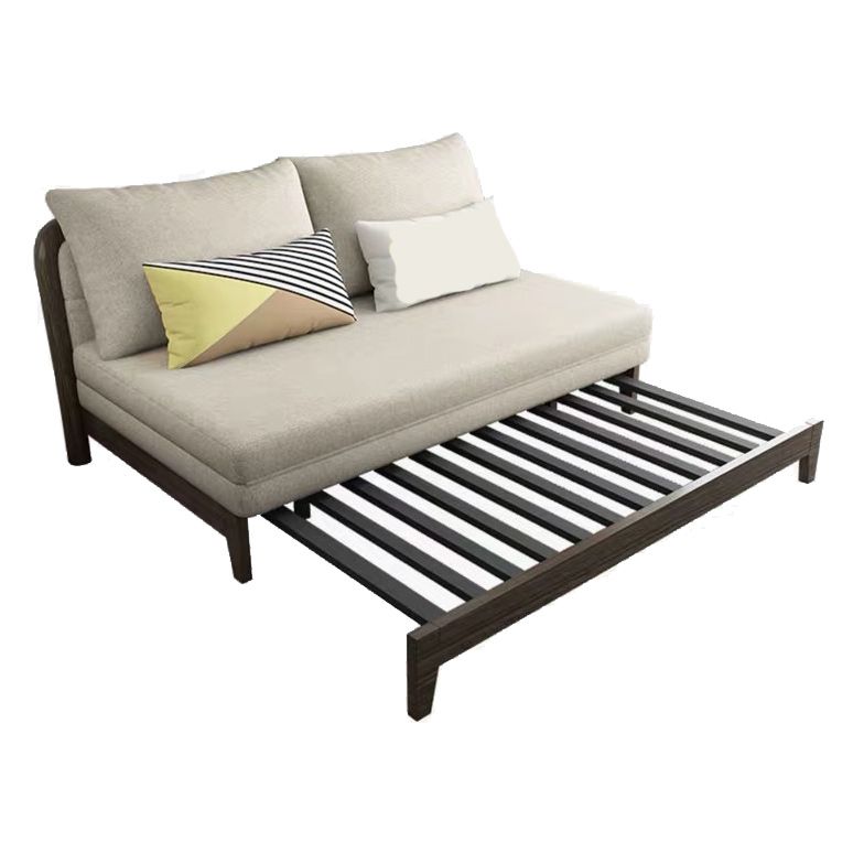 Contemporary 29.52" H Wood Frame Cotton Blend Armless Sofa Bed