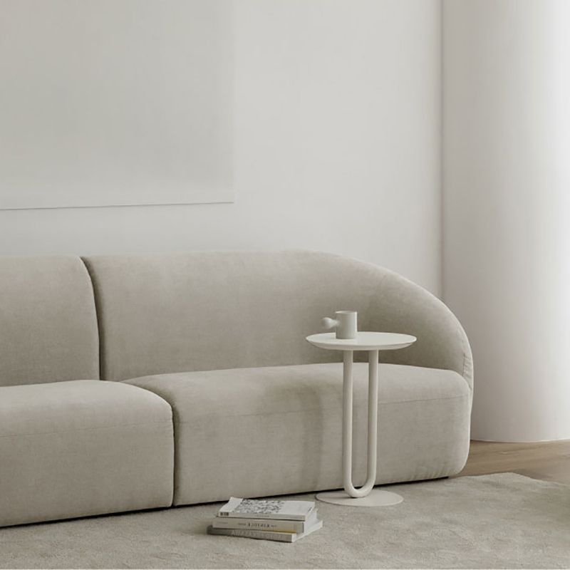 メタリック台座のサイドテーブルミッドセンチュリーモダンサイドエンドテーブル