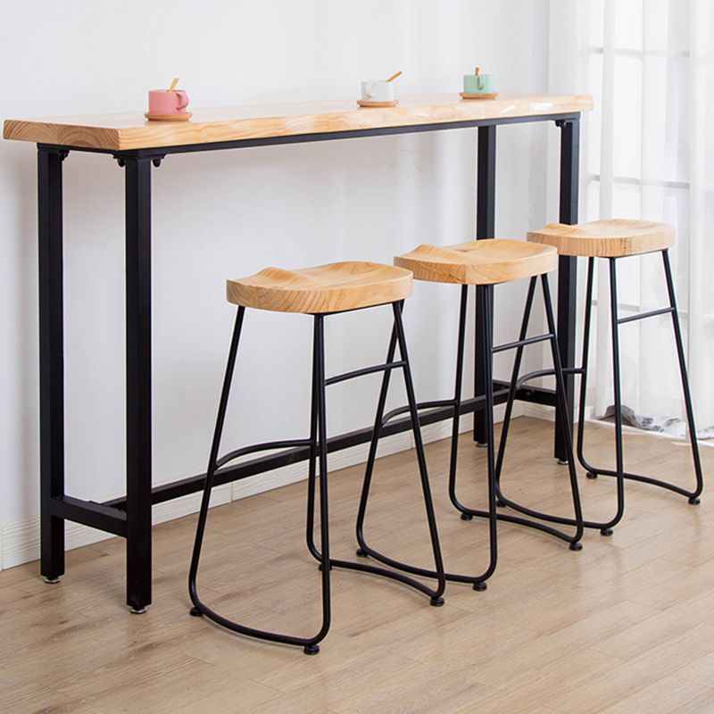 Solid Wood Bar Table Set Full Natural and Black 1/2/4 Pieces Pub Dining Set Clearhalo 'Bar Furniture' 'furn' 'furn_home_bar_bar_sets' 'Furniture' 'Home Bars & Bar Sets' 'home_bar_bar_sets' 'Kitchen & Dining Furniture' 1200x1200_7d029fa2-e3df-496e-8b86-86cf0c7c1d0c