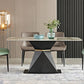 Metal Traditional Luxury Rectangular Table Sintered Stone Dining Table with Pedestal Base Clearhalo ' dining_table' 'Dining Tables & Seating' 'Dining Tables' 'furn' 'furn_dining_table' 'Furniture' 'furniture_dining_table' 'Kitchen & Dining Furniture' 'kitchen&dining_furn' 'kitchen' 'kitchen_dining_table' 1200x1200_7d02c899-62cc-43c8-9b75-91f1c81c5d76